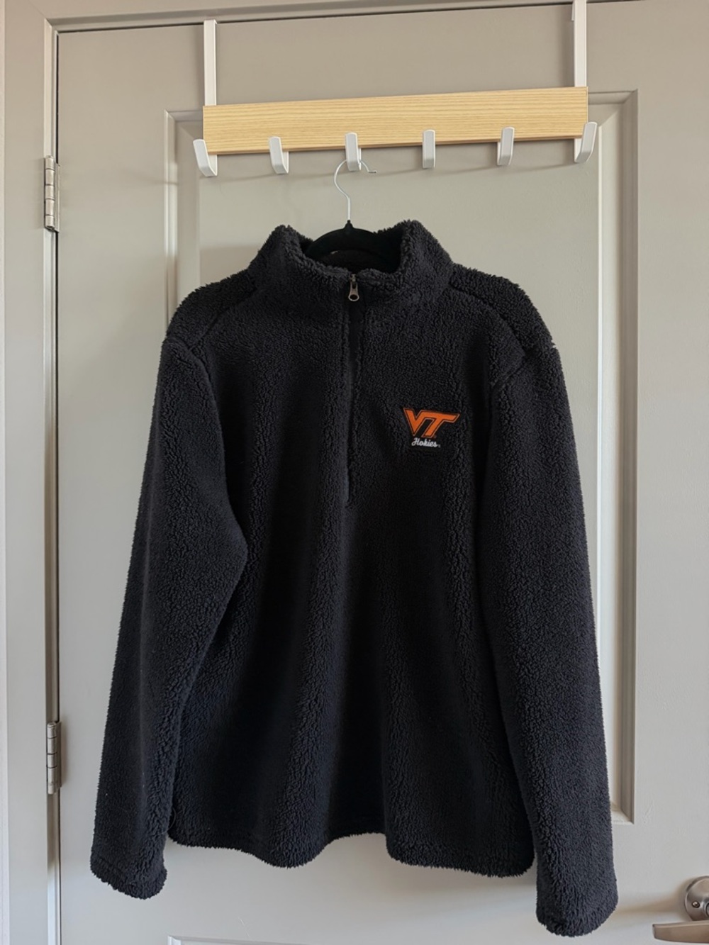 Virginia Tech Hokies Black 1/4 Zip Fleece